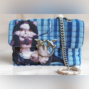 Pinko Love bag with the Cat Feline Limited Edition Italy Lucia Heffernan Art